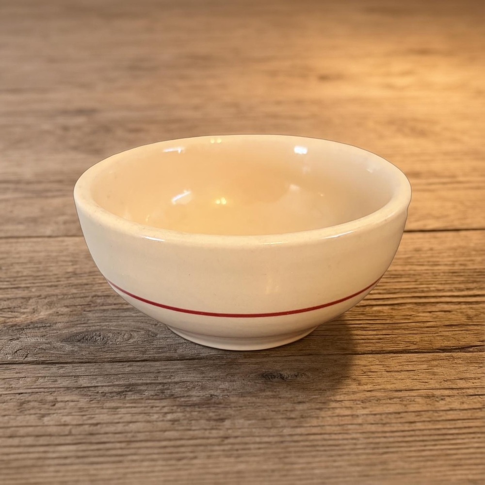 VTG SHENANGO CHINA INCA WARE Edgemere Red Stripe Bowl Restaurant Ware